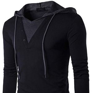 Men's Long Sleeve Hooded T-Shirt